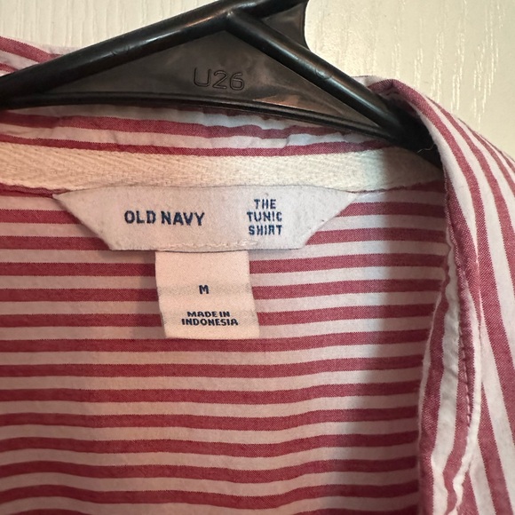 Old Navy Women’s Striped button down tunic shirt size medium - Picture 1 of 3
